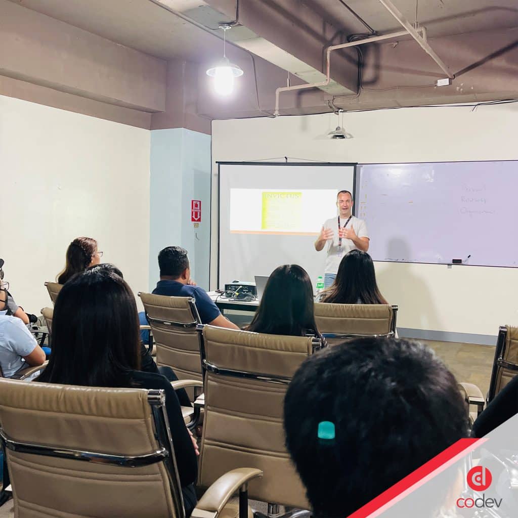 Landon during a Learning Session at CoDev's office in Cebu, Philippines